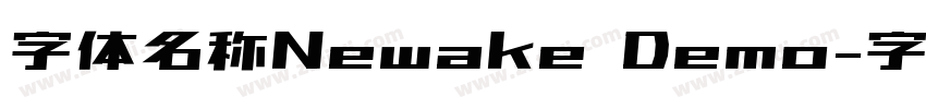 字体名称Newake Demo字体转换